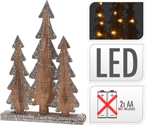 LED Wooden Trees 40cm