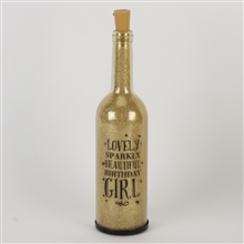 Light Up Glitter Bottle Birthday Girl