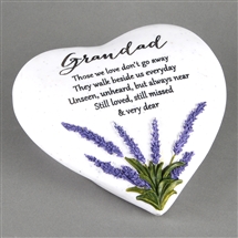 Thoughts Of You Lavender Stone Heart Grandad