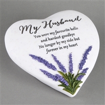 Thoughts Of You Lavender Stone Heart Husband