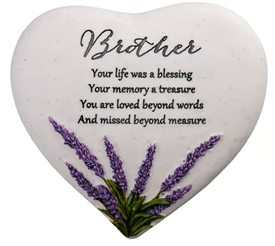 Thoughts Of You Lavender Stone Heart Brother
