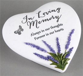 Thoughts of You In Loving Memory Heart Stone 15cm