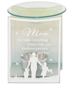 Mum Glass Wax Melter / Oil Burner 12cm