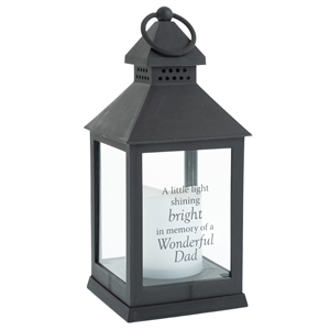 Thoughts Of You Graveside LED Lantern Dad 27cm