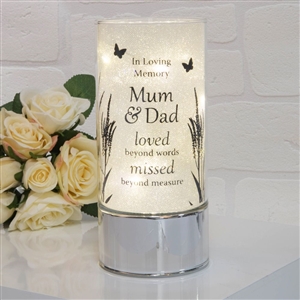 Thoughts Of You Light Tube Mum And Dad 20cm
