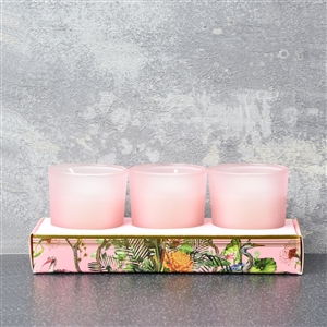 Oriental Flower Set Of 3 Candles