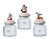 3asst Festive Friend Storage Jar 20cm