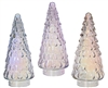 3asst Glass Lustre Cone Tree Ornament 23.50cm