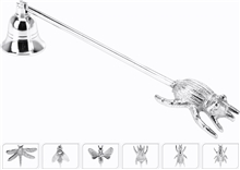 Silver Candle Snuffer With Bug Design 6 Assorted 29cm