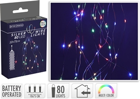 80 LED Hanging String Lights 75cm