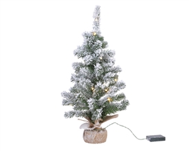 Frosted Tree With LED Lights 45cm