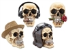 4asst Large Skull Ornaments 15cm