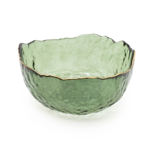Medium Textured Glass Bowl - Clear 13cm