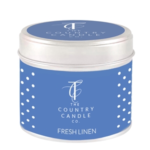 Polka Dot Candle in Tin - Fresh Linen