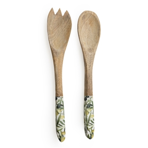 Mango Wood Spoon & Fork Set - Olives