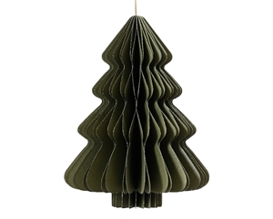 Small Hanging Paper Tree With Magnetic Closure - Green 15cm