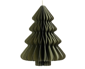Medium Hanging Paper Tree With Magnetic Closure - Green 20cm