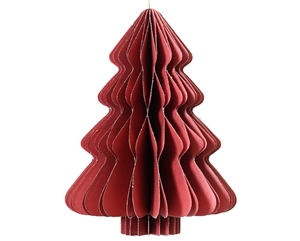 Medium Hanging Paper Tree With Magnetic Closure - Red 20cm