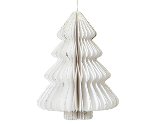 Large Hanging Paper Tree With Magnetic Closure - White 40cm