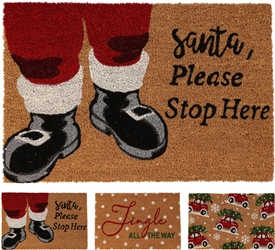 3asst Festive Doormat 59cm