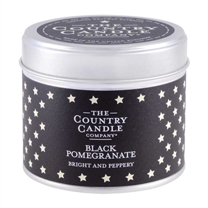 Stars Candle in Tin - Black Pomegranate
