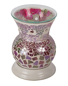 Electric Oil Warmer Round Pink/Purple Mosaic