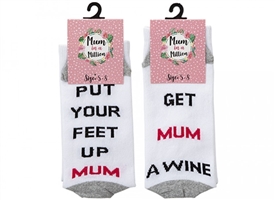 Mum Socks 2 Assorted Size 5-8