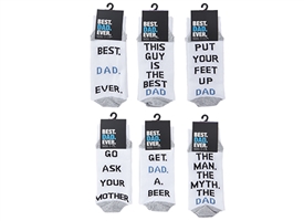 6asst Best Dad Ever Socks