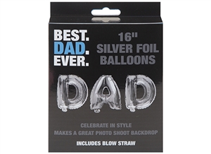 DAD Silver Foil Balloons 16"