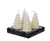 Set OF 4 Tree Candles - White