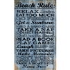 Large MDF Beach Rules Sign 58cm