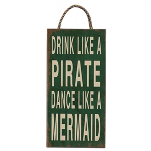Large MDF Mermaid and Pirate Sign 58cm
