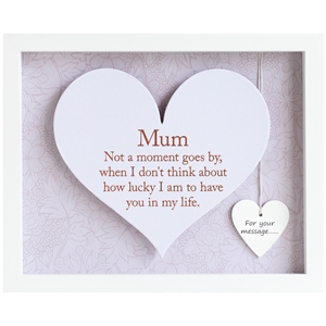 Said With Sentiment White Mum Heart Frame