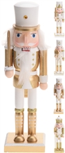 White And Gold Nutcracker 4 Assorted 25cm