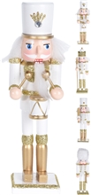 White And Gold Nutcracker 4 Assorted 18cm