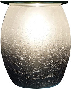 Glass Crackle Aroma Lamp 15cm - Smoke