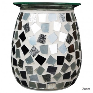 Glass Mosaic Aroma Lamp 15cm - Mirrored