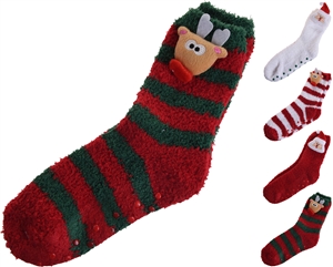 Christmas Socks Size 38-39 4 Assorted