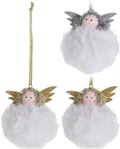 Plush Hanging Angel Decoration 2 Assorted