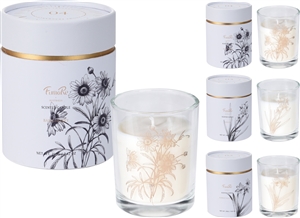 3asst Sweet Floral Scented Candles