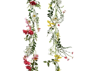 Artificial Flower Garland- 2 Assorted- 180cm