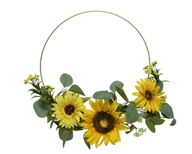 Artificial Sunflower Ring Garland- 40cm
