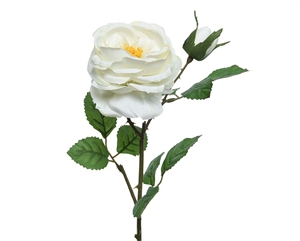 White Rose On Stem 42cm