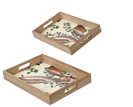 Set Of 2 Bunny Trays 35cm