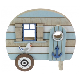 Wooden Campervan Ornament 17cm