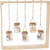 Hanging Glass Jars With Artificial Flowers