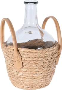 Glass Vase In Basket