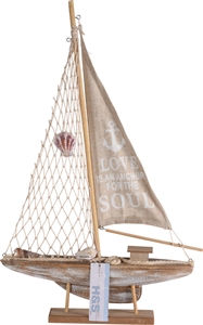 Boat Decoration With Text On Sail 41cm