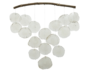 Hanging Driftwood And Shell Decoration 56cm