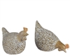 2asst Chicken Ornament 14cm